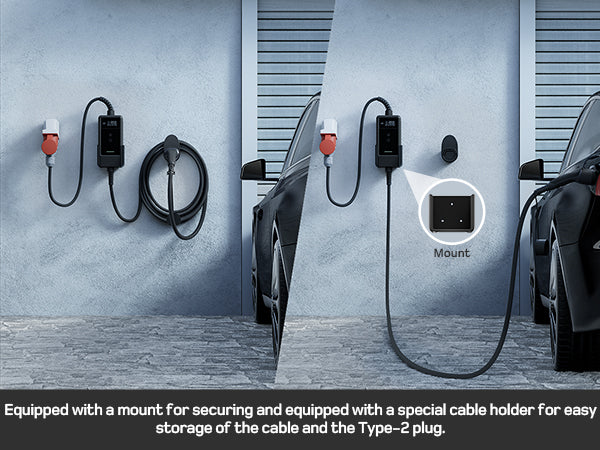 Dé EV Oplader GEN2 — 22 kW (7 m) met app