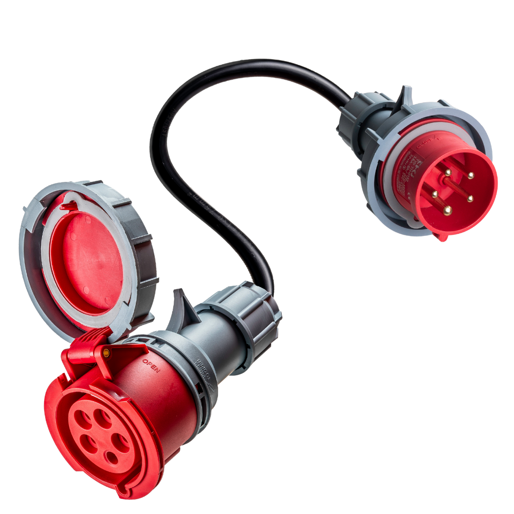 CEE Krachtstroom Adapter (32A naar 16A) – Rood, 5-Polig