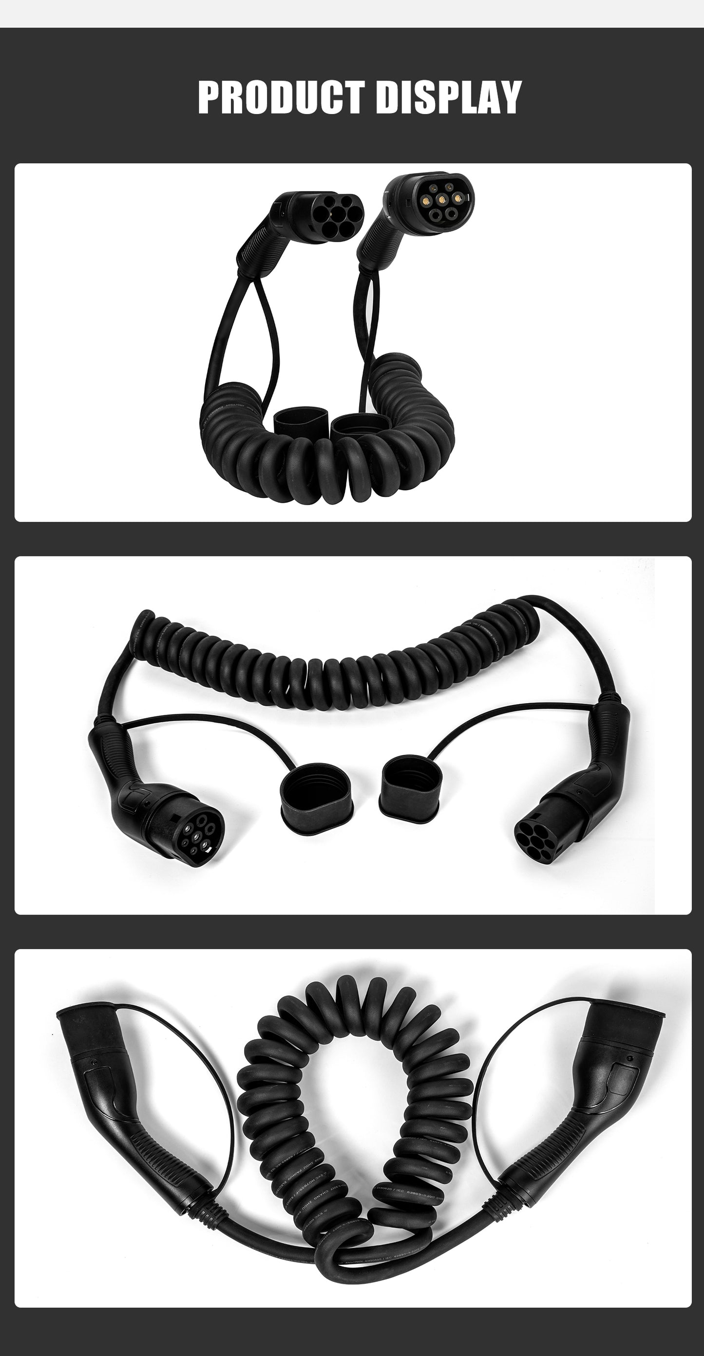 BlackCharge® Flex Laadkabel Type2 naar Type2 Mennekes – 7/11/22kW