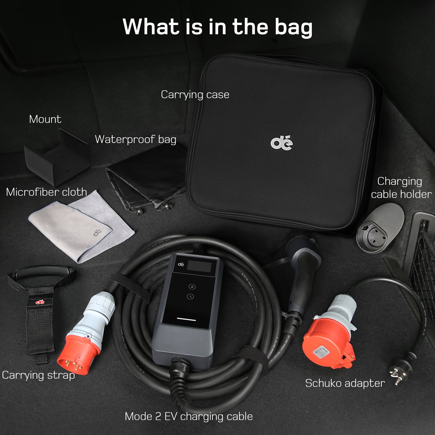 Dé EV Oplader GEN2 — 22 kW (7 m) met app