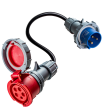 CEE Krachtstroom Adapter (16A naar 32A) – Rood naar Blauw