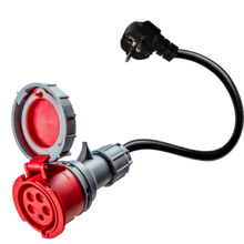 Adapter 32A Rood CEE naar Schuko