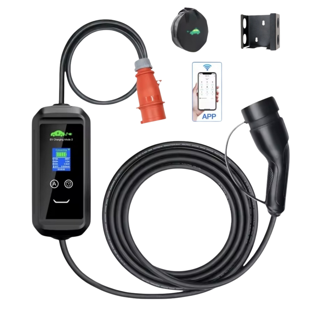 BlackCharge® Smart Mobiele Lader met App - Type 2