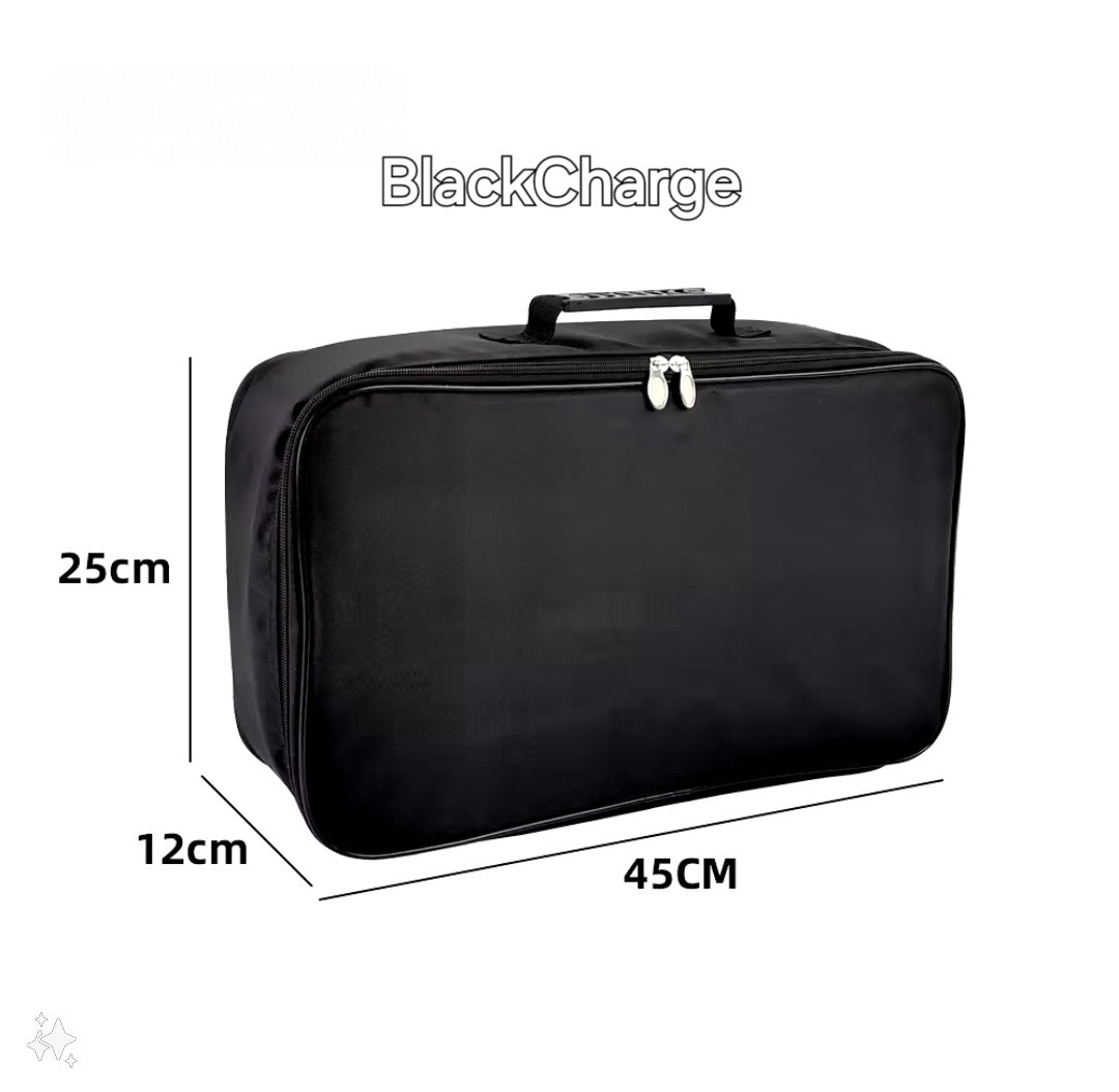 BlackCharge® laadkabel opbergtas (zwart) Small/Medium/Large - BlackCharge Medium (45x25x12cm)