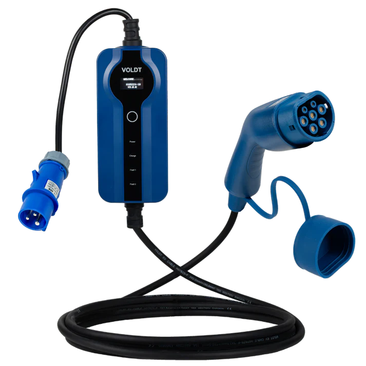 Voldt mobiele thuislader Type 2 met regelbaar vermogen en Schuko-stekker