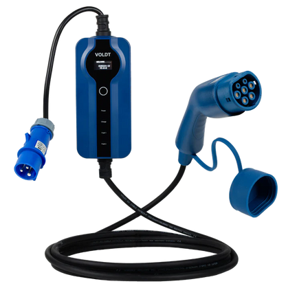Voldt mobiele thuislader Type 2 met regelbaar vermogen en Schuko-stekker