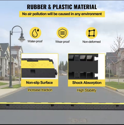 Kabeldrempel voor Laadkabels – 100cm | Anti-slip, Robuust Rubber, Modulair