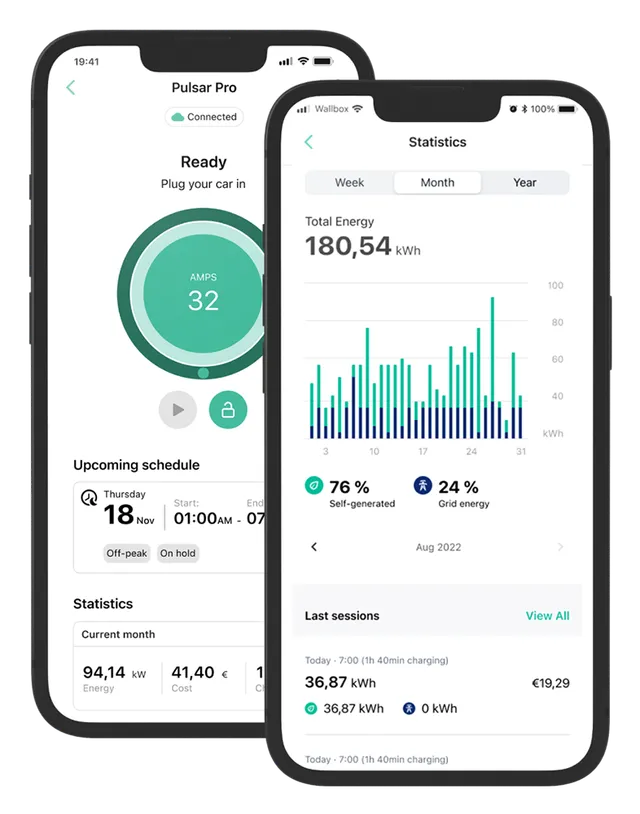 Wallbox | Pulsar Pro | Laadpaal | 22kW | Kabel - BlackCharge 5M kabel