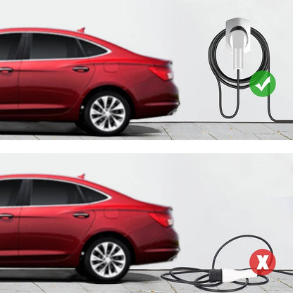 BlackCharge® Laadkabelhouder Type 2 – Stevige Muurbeugel voor een Georganiseerde Laadplek - BlackCharge Zwart